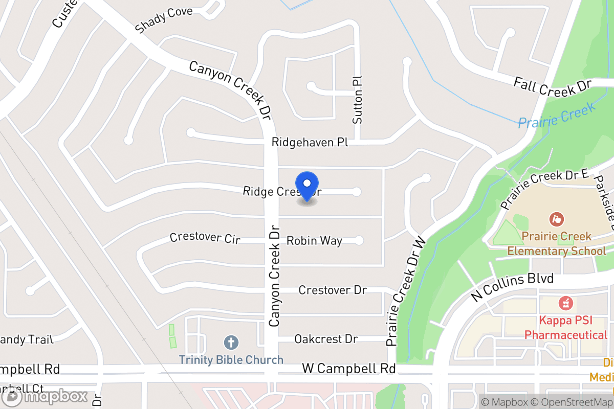 Map of 327 Ridge Crest Dr