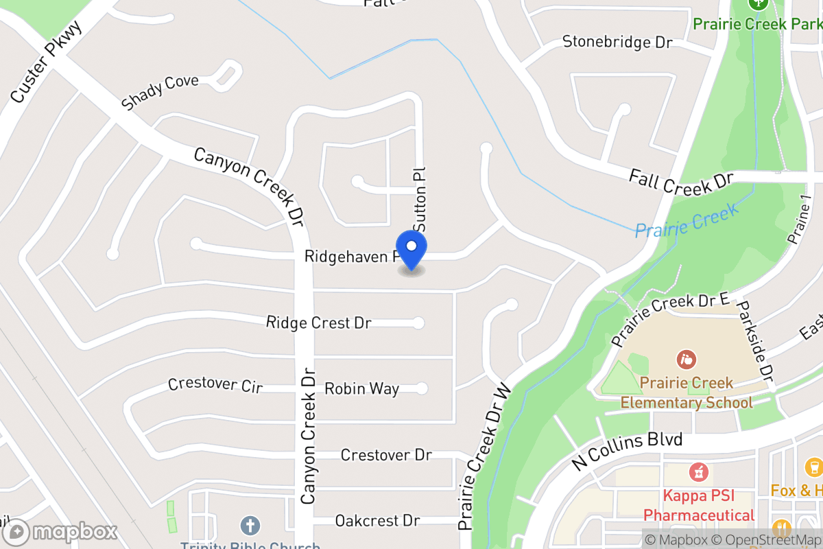 Map of 321 Ridgehaven Pl
