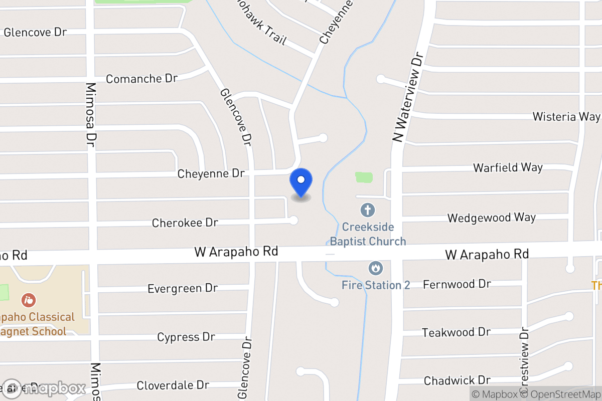 Map of 1206 Cherokee Pl