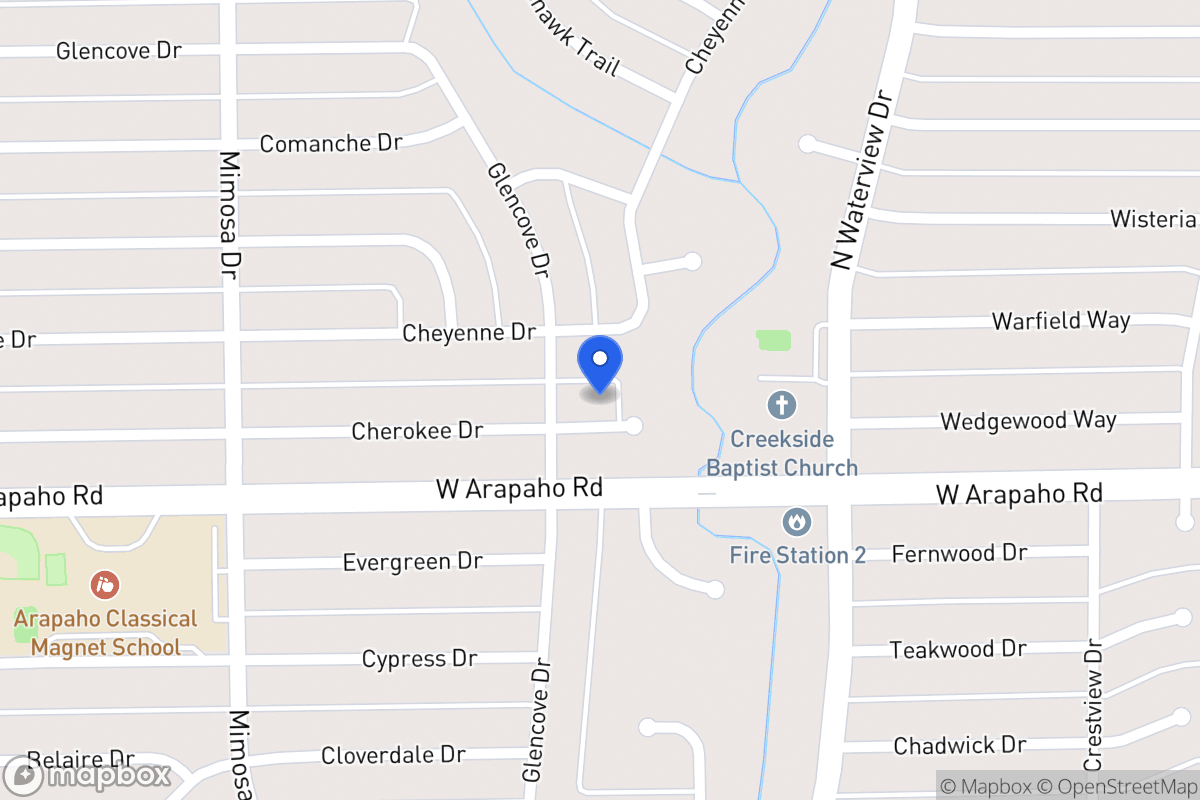 Map of 1208 Cherokee Pl