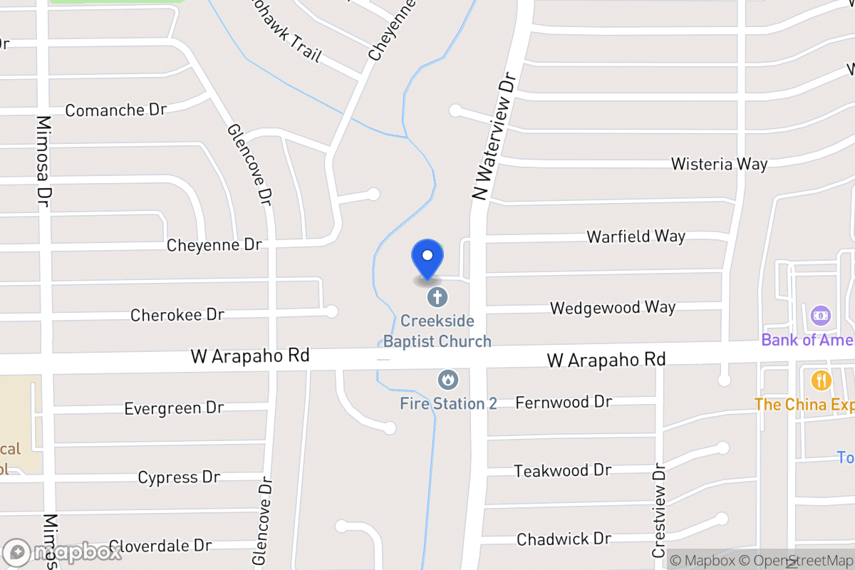 Map of 1105 N Waterview Dr