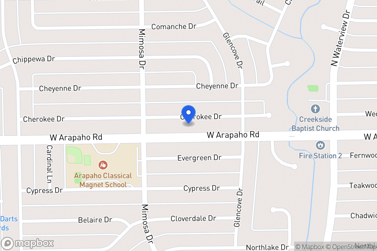 Map of 1227 Cherokee Dr