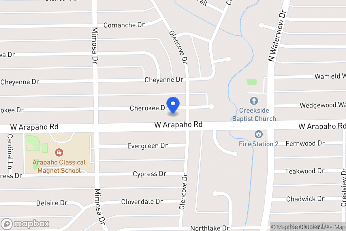 Map of 1217 Cherokee Dr