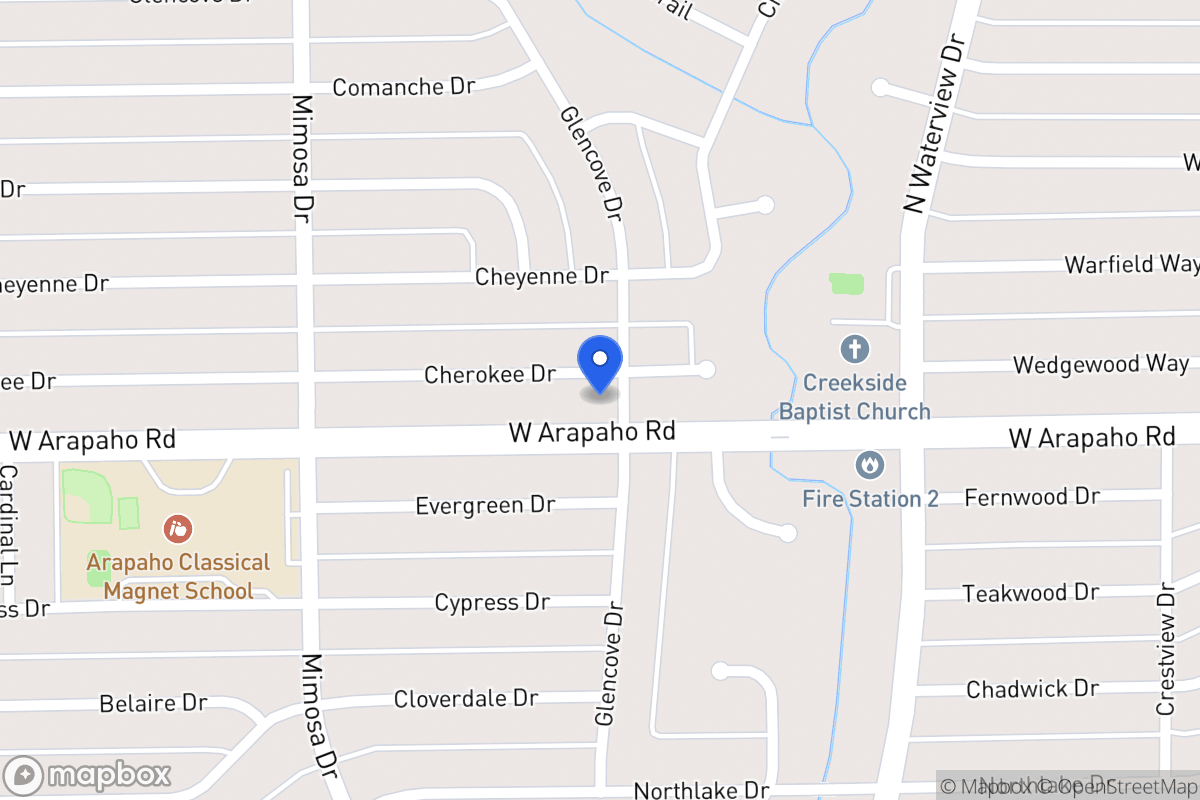 Map of 1215 Cherokee Dr