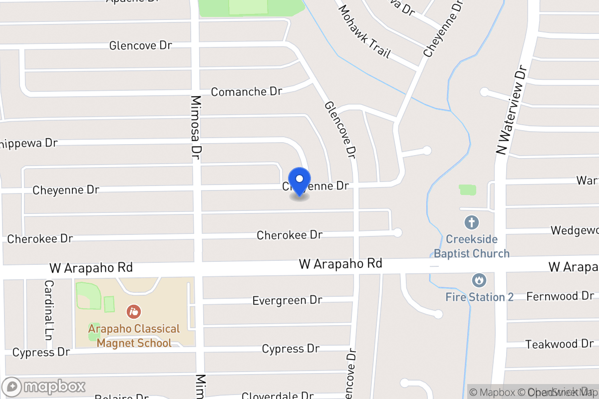 Map of 1221 Cheyenne Dr