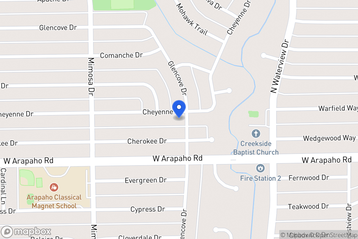 Map of 1215 Cheyenne Dr