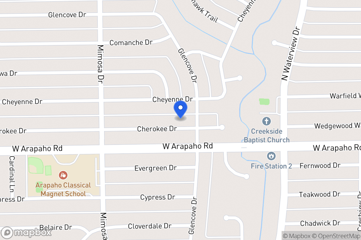 Map of 1216 Cherokee Dr