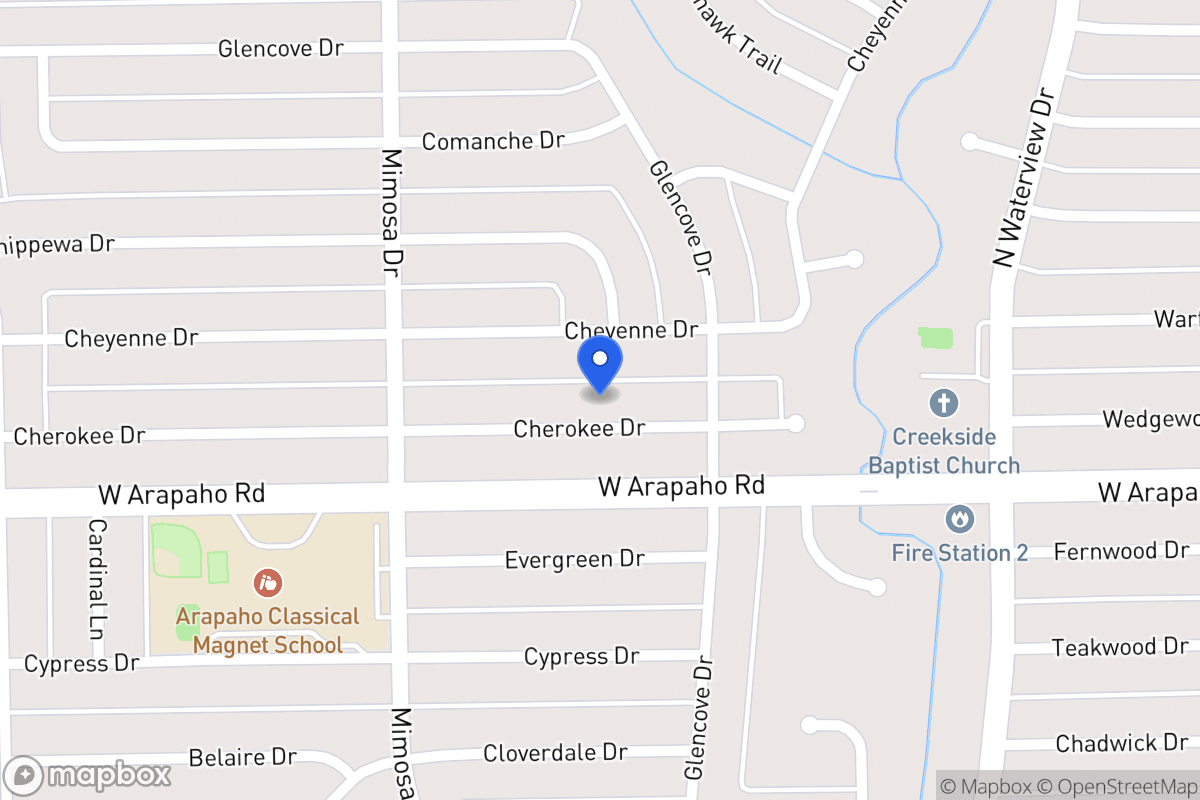 Map of 1220 Cherokee Dr