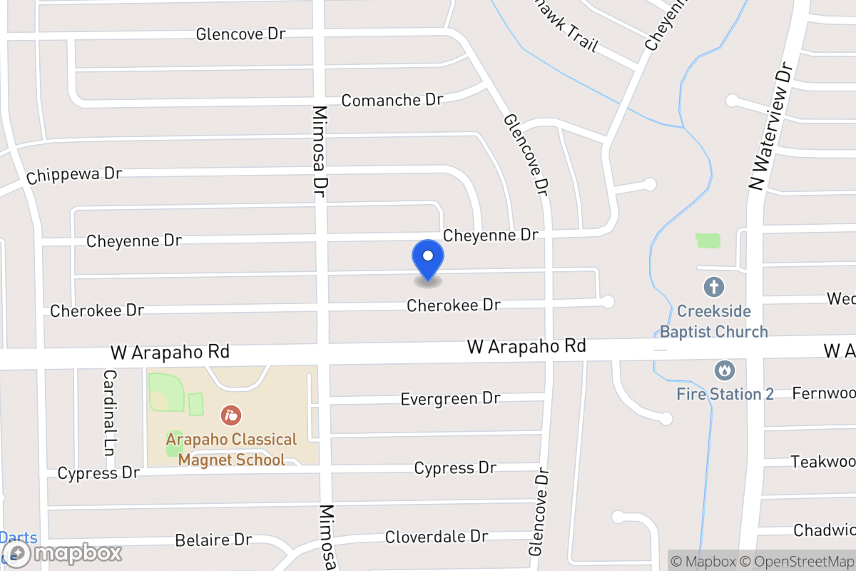 Map of 1224 Cherokee Dr