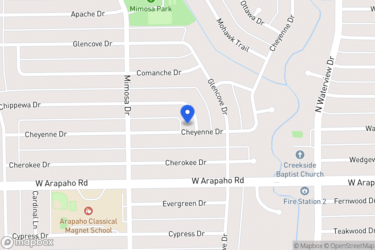 Map of 1215 Chippewa Dr