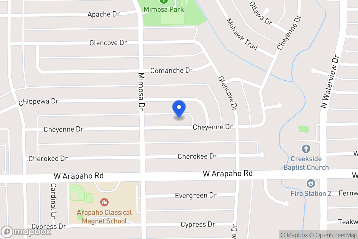 Map of 1226 Cheyenne Dr