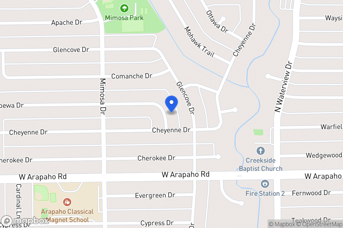 Map of 1216 Chippewa Dr