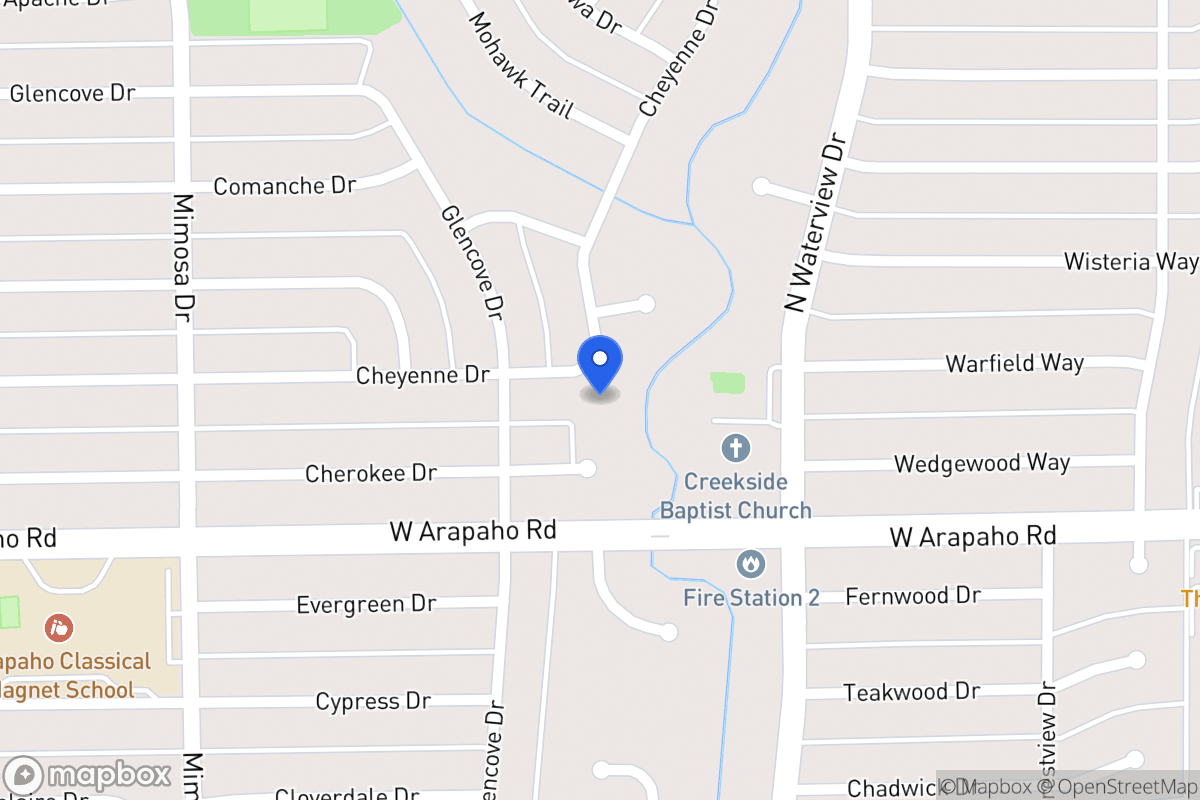 Map of 1207 Cheyenne Dr