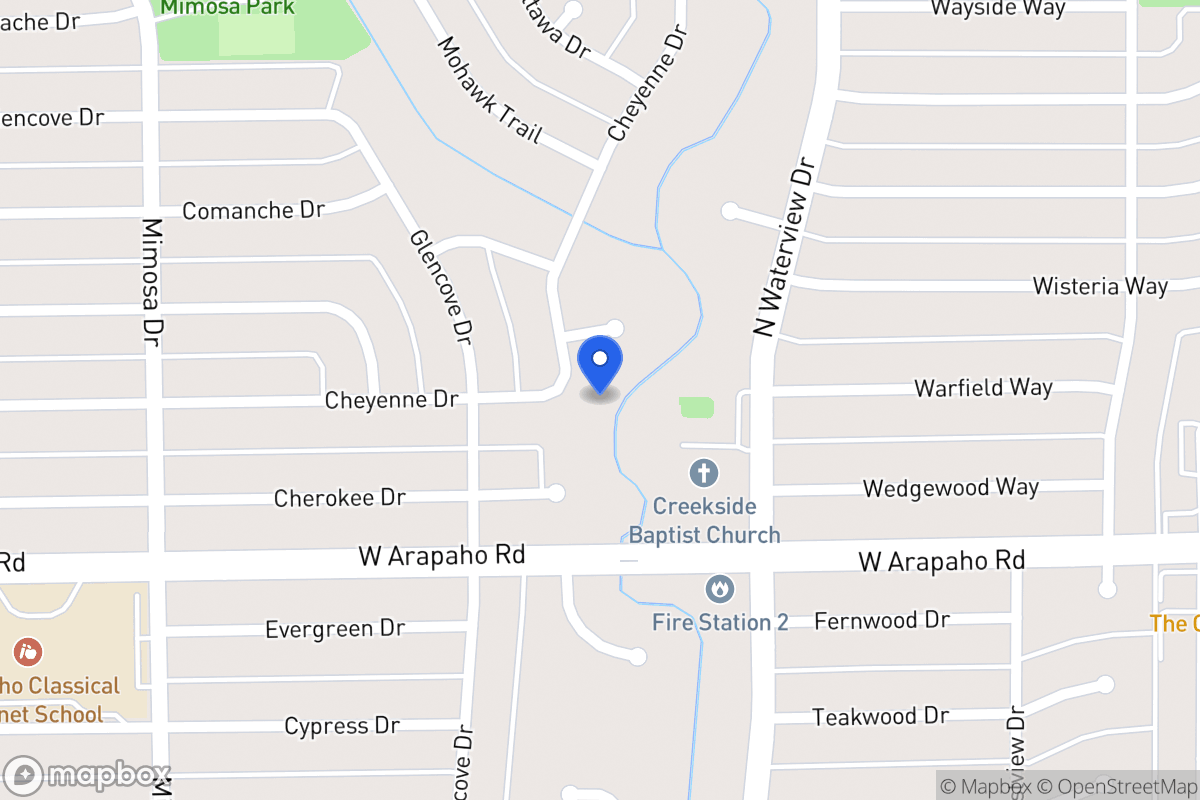 Map of 1205 Cheyenne Dr