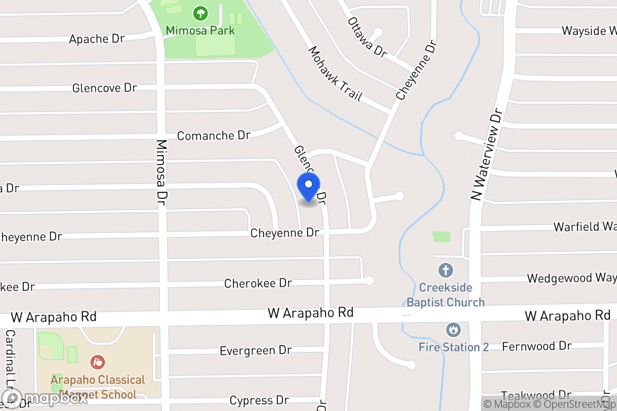 Map of 1203 Glen Cove Dr