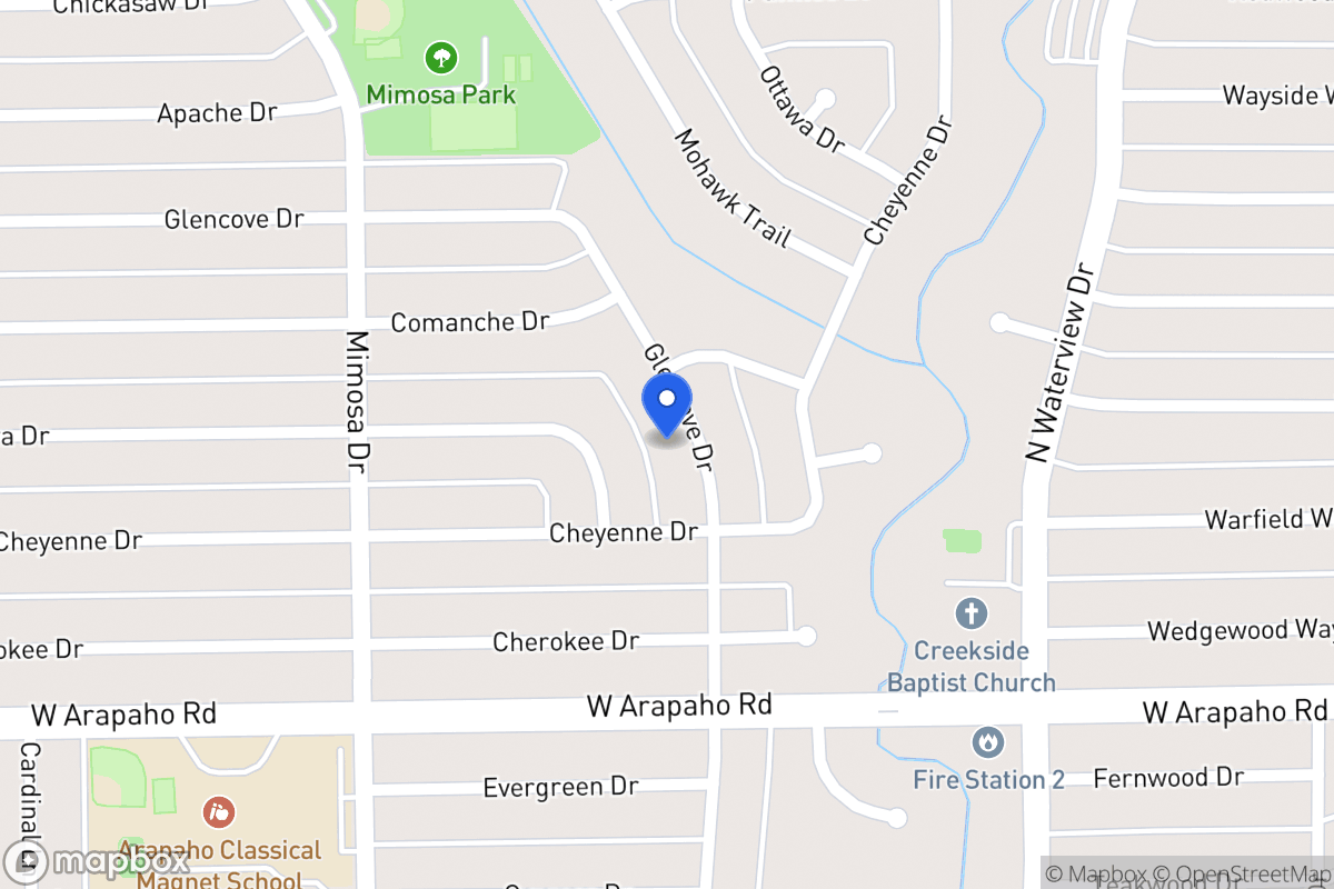 Map of 1205 Glen Cove Dr