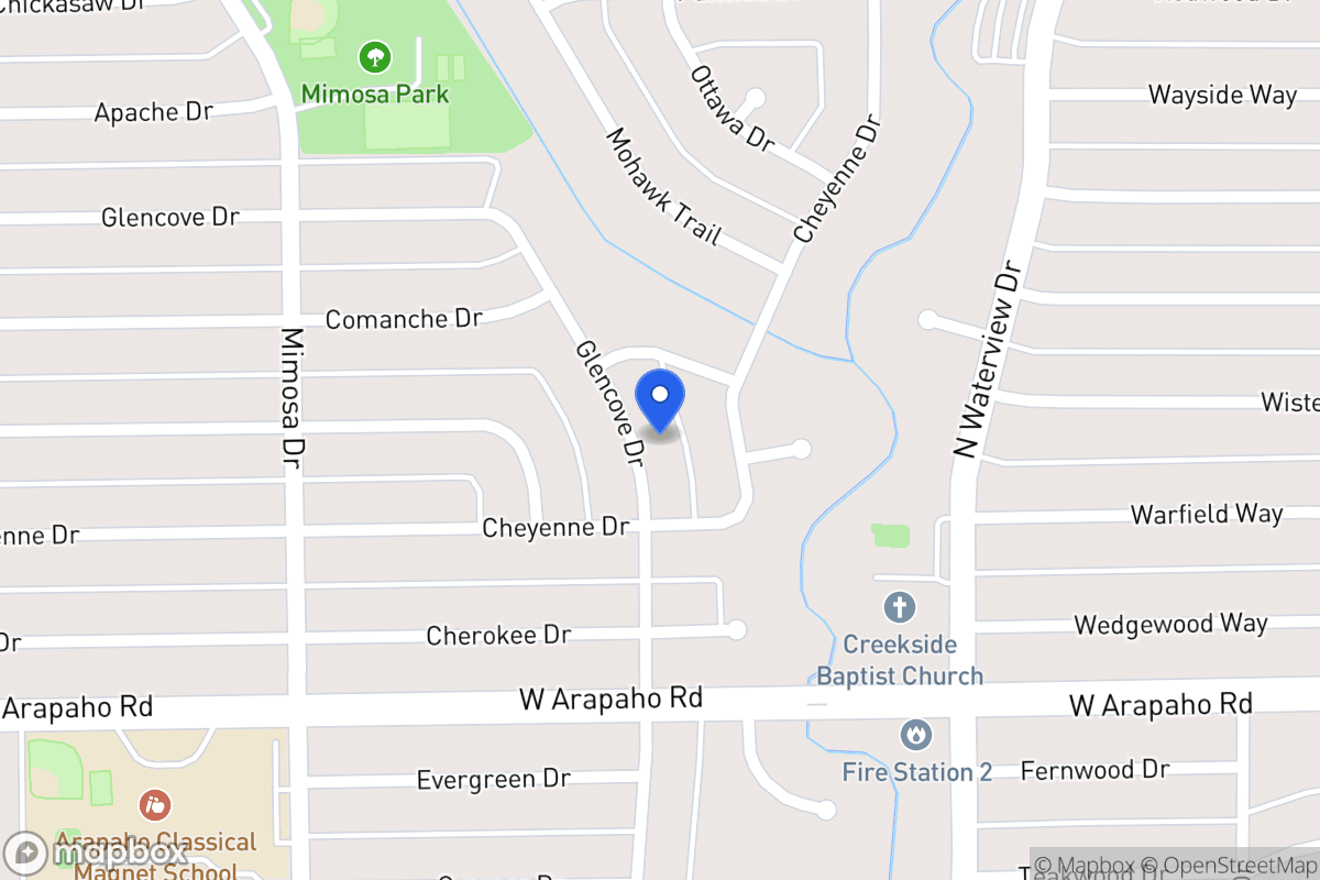 Map of 1204 Glen Cove Dr
