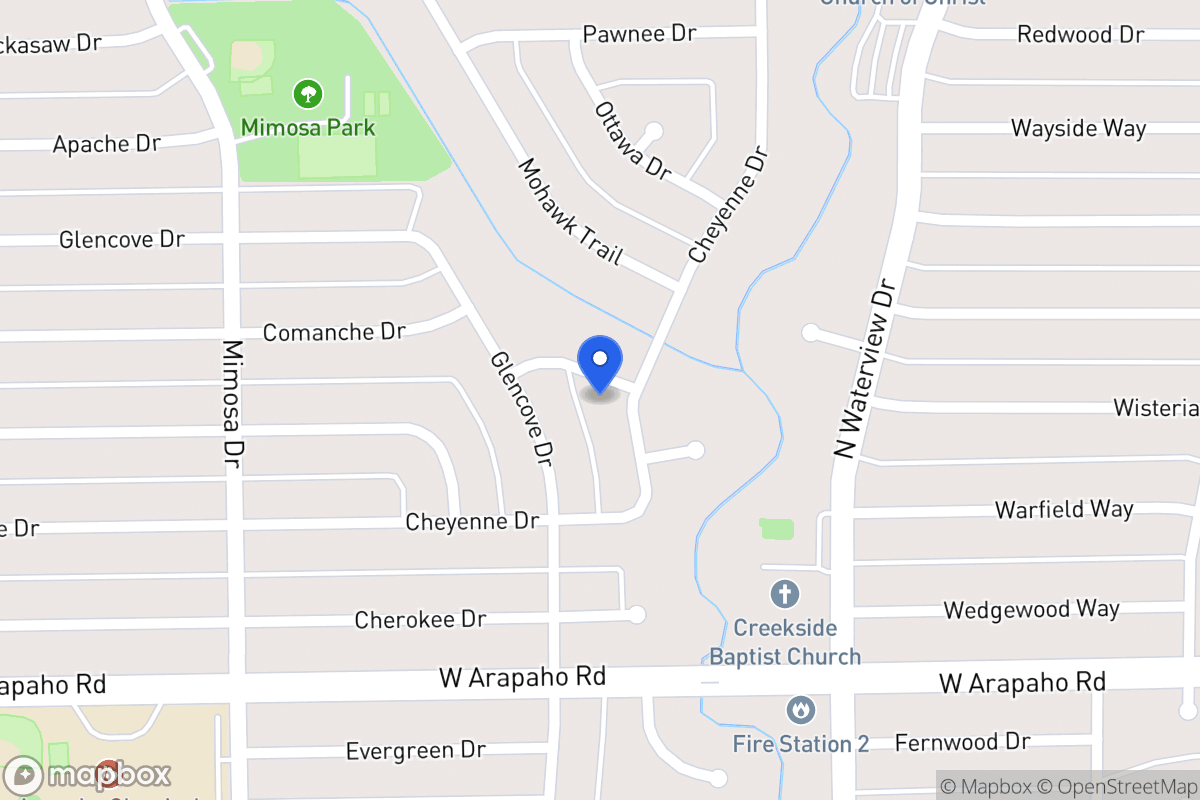 Map of 1208 Cheyenne Dr