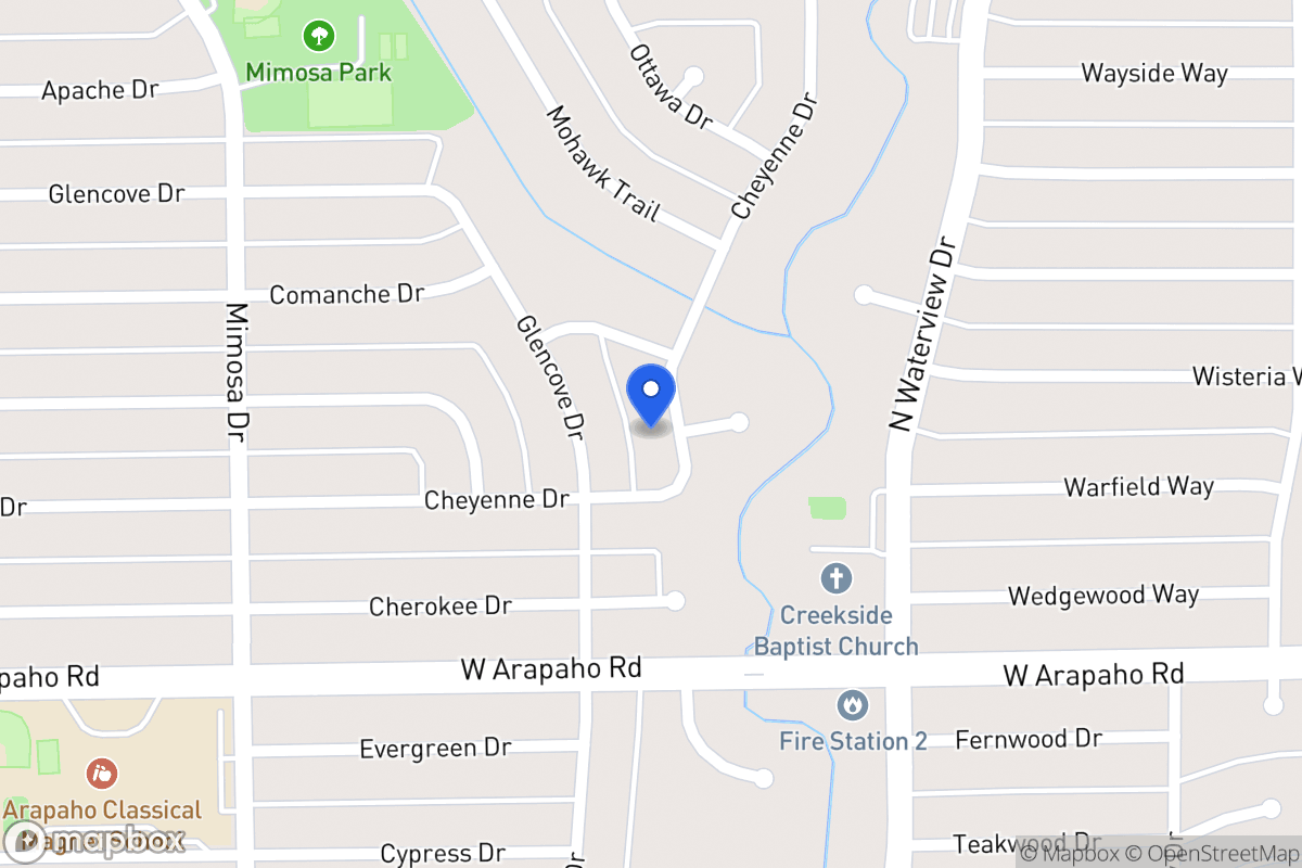Map of 1212 Cheyenne Dr