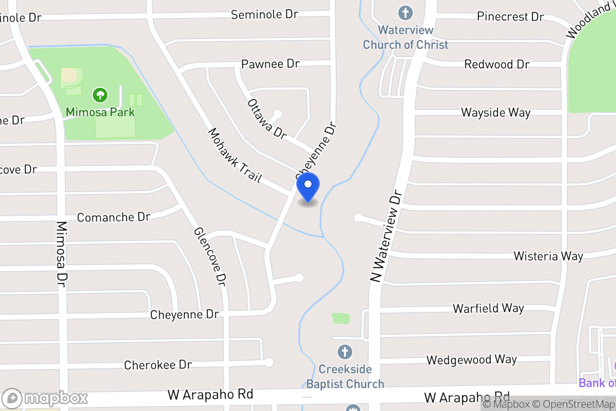 Map of 1402 Cheyenne Dr