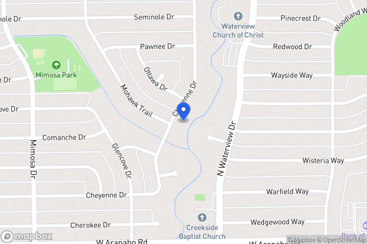 Map of 1404 Cheyenne Dr
