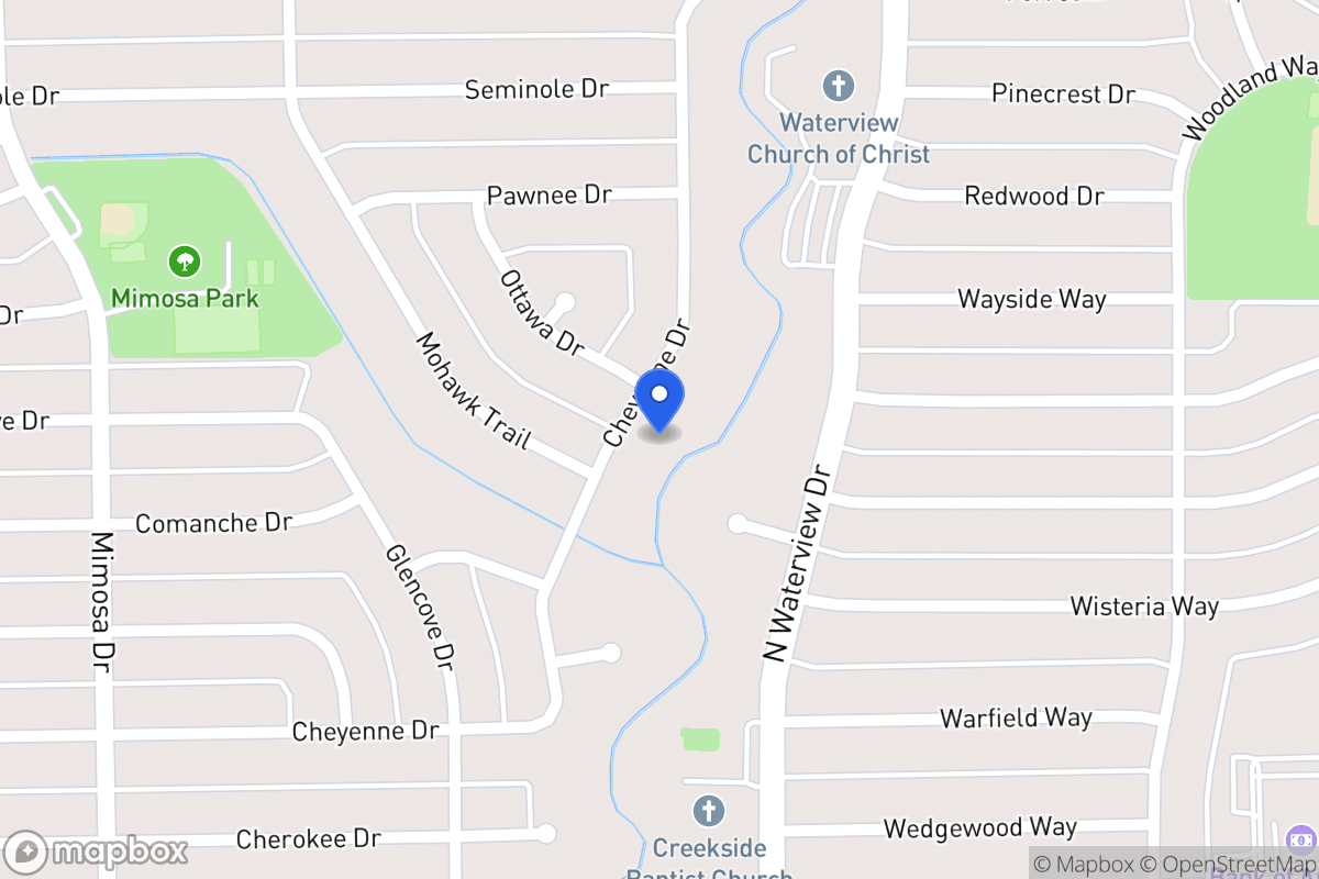Map of 1406 Cheyenne Dr