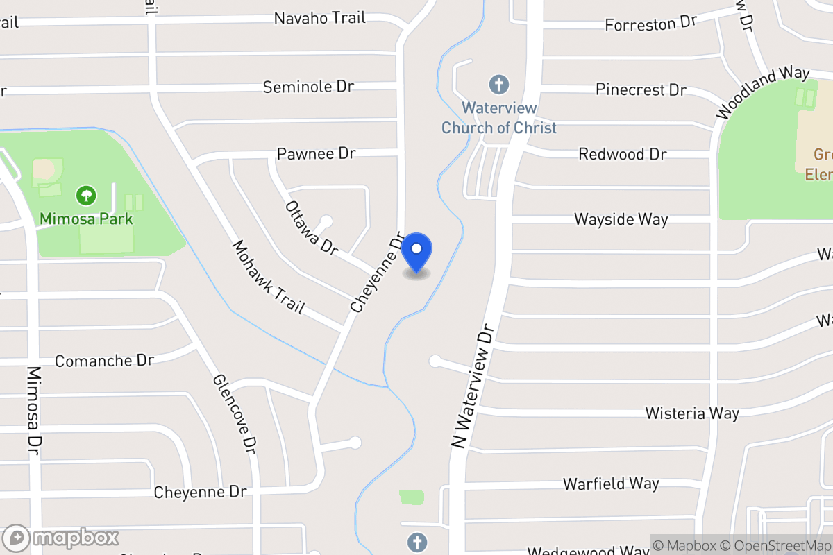 Map of 1410 Cheyenne Dr