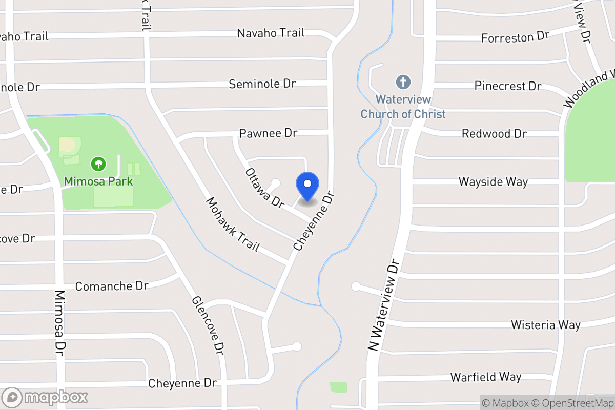 Map of 1411 Cheyenne Dr