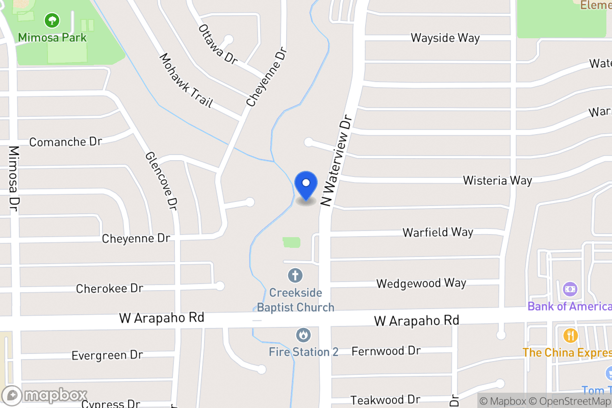 Map of 1109 N Waterview Dr