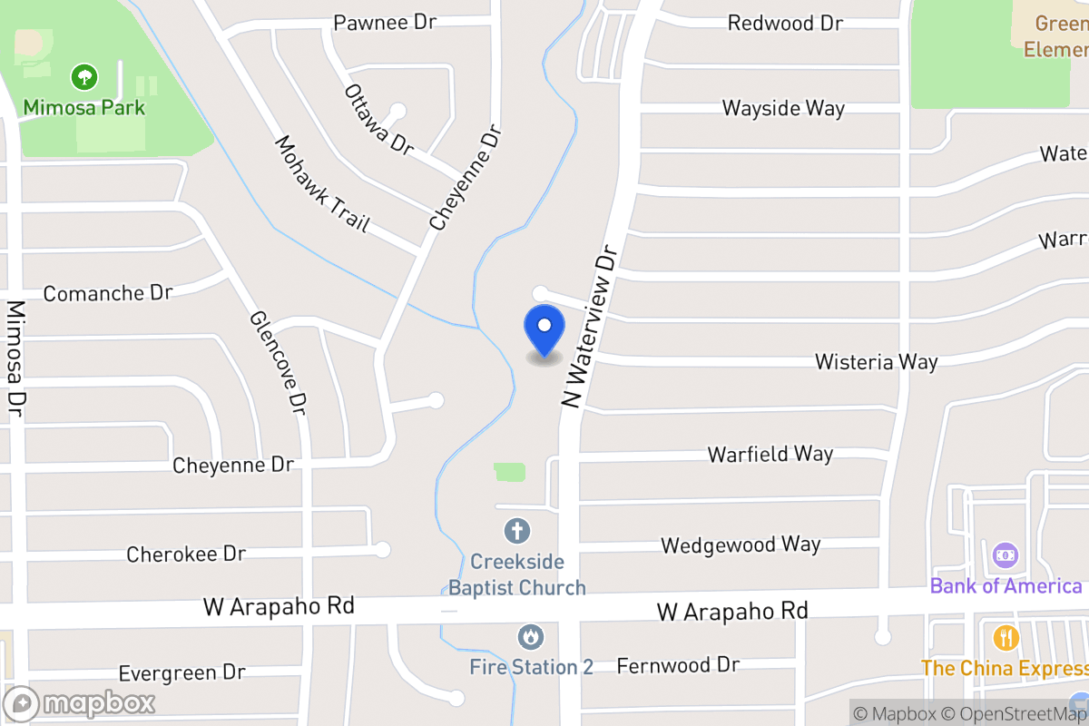 Map of 1113 N Waterview Dr