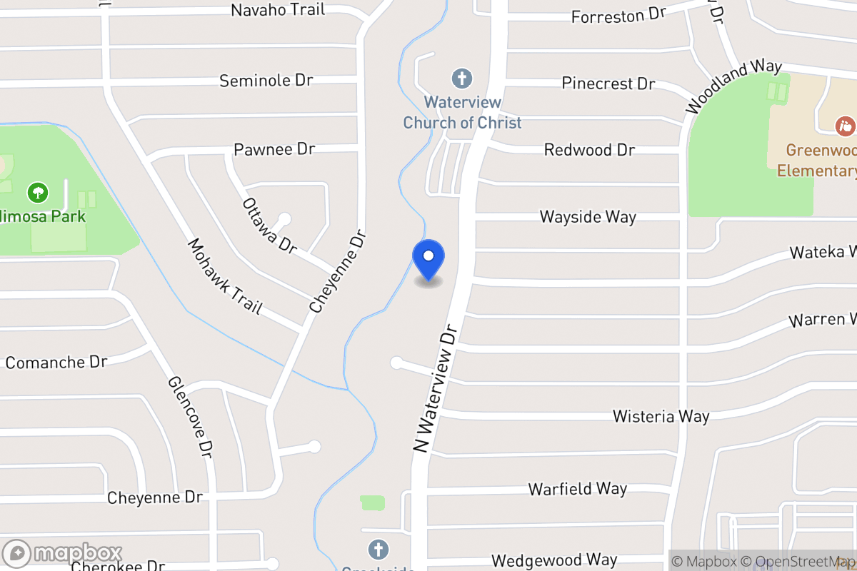 Map of 1209 N Waterview Dr