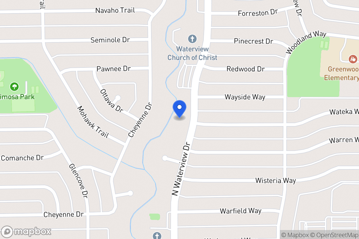 Map of 1211 N Waterview Dr
