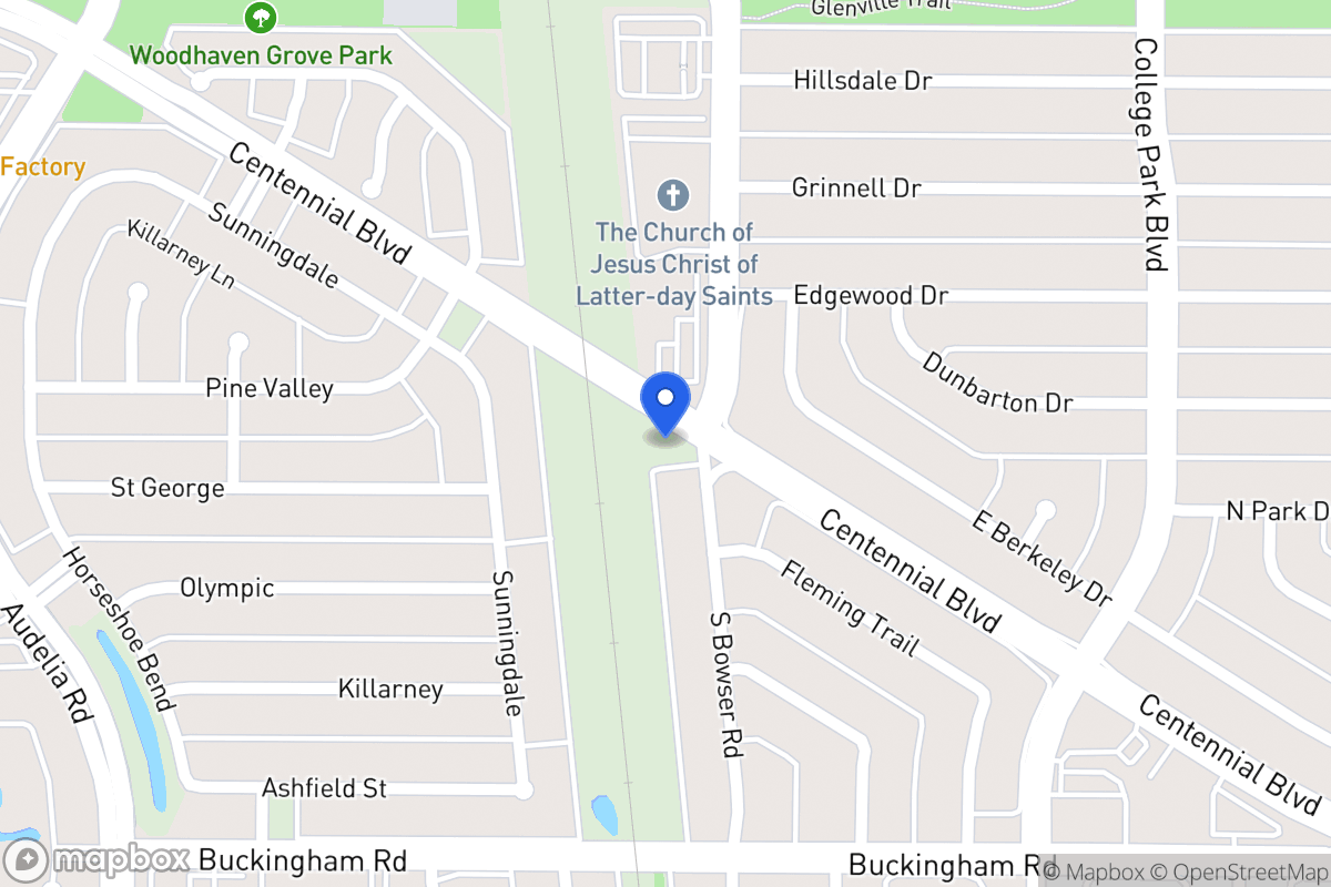 Map of 1100 S Bowser Rd