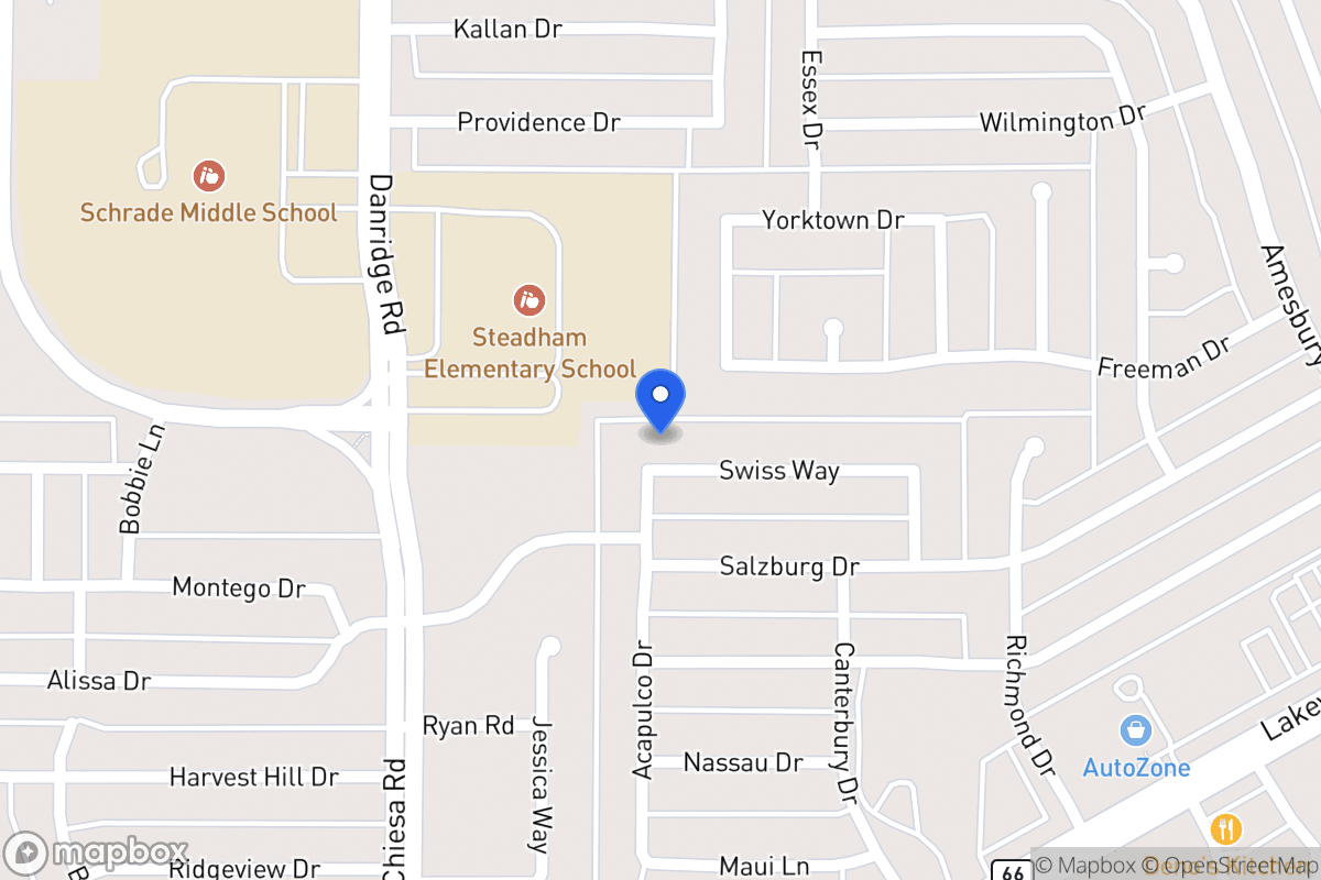 Map of 7601 Swiss Way