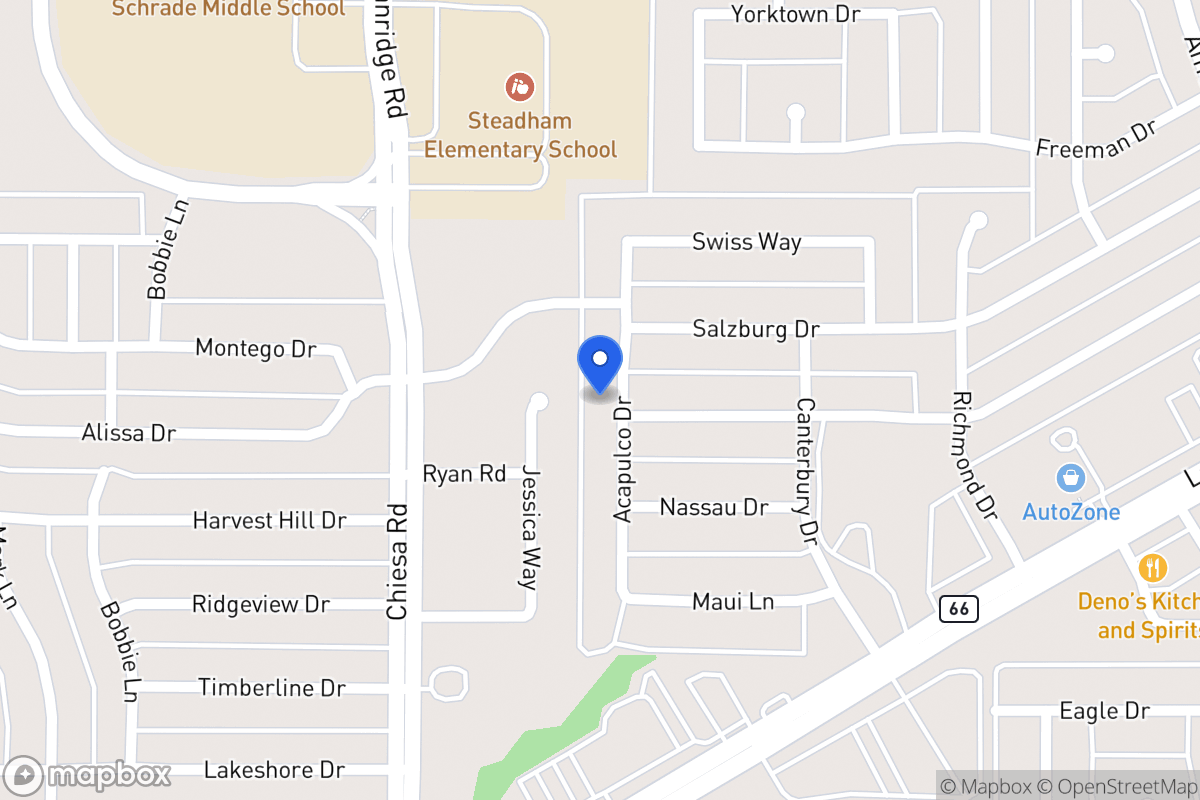 Map of 6205 Acapulco Dr