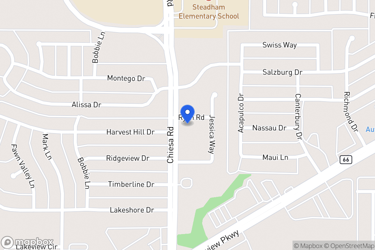 Map of 7406 Ryan Rd