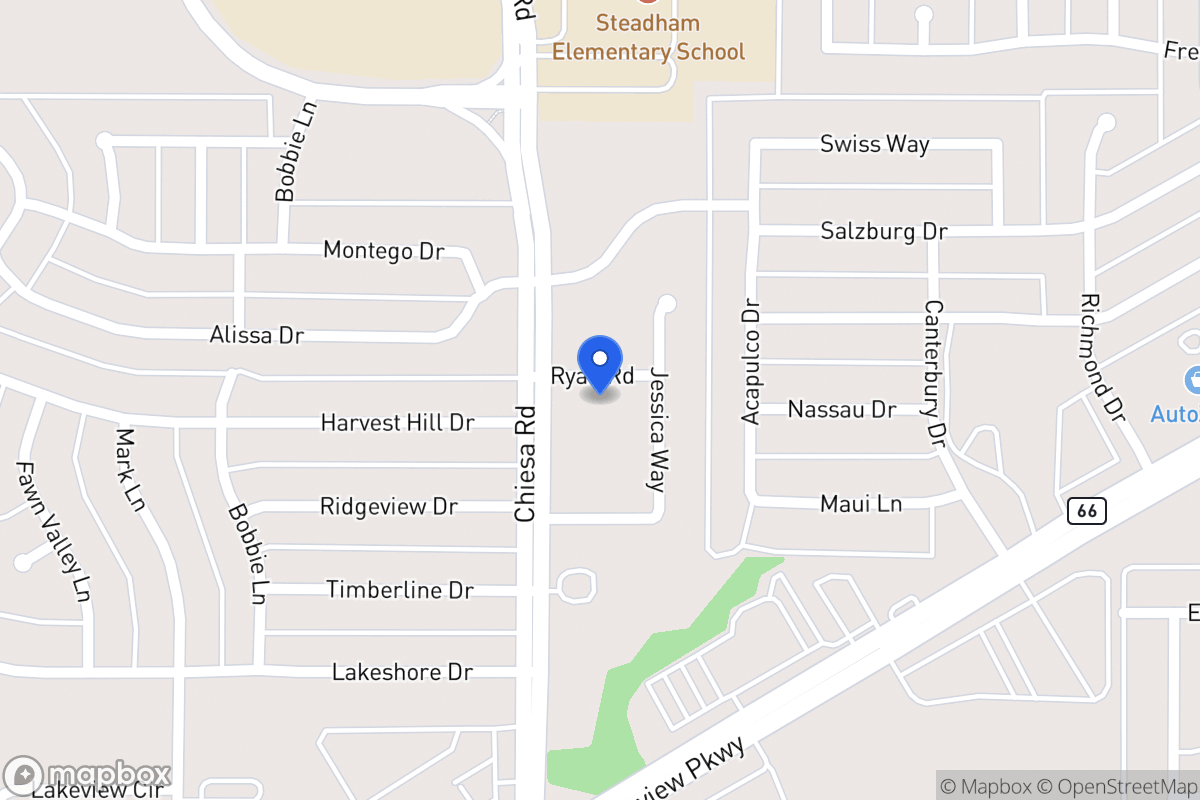 Map of 7410 Ryan Rd