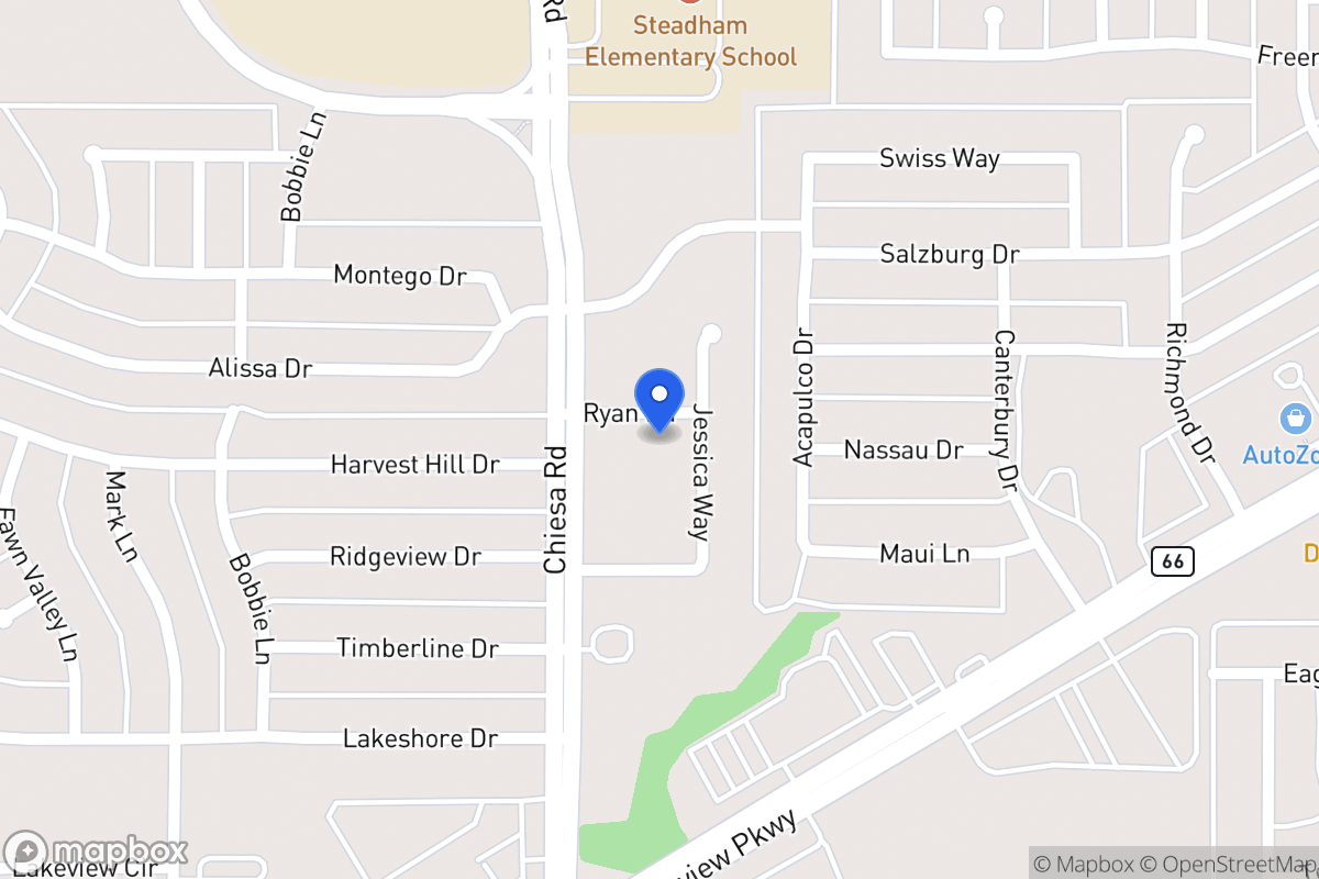 Map of 7414 Ryan Rd
