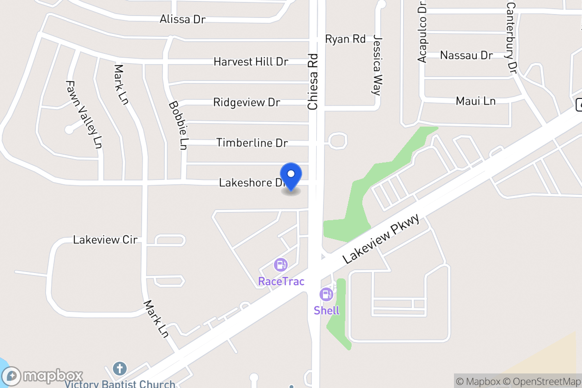 Map of 7306 Lakeshore Dr