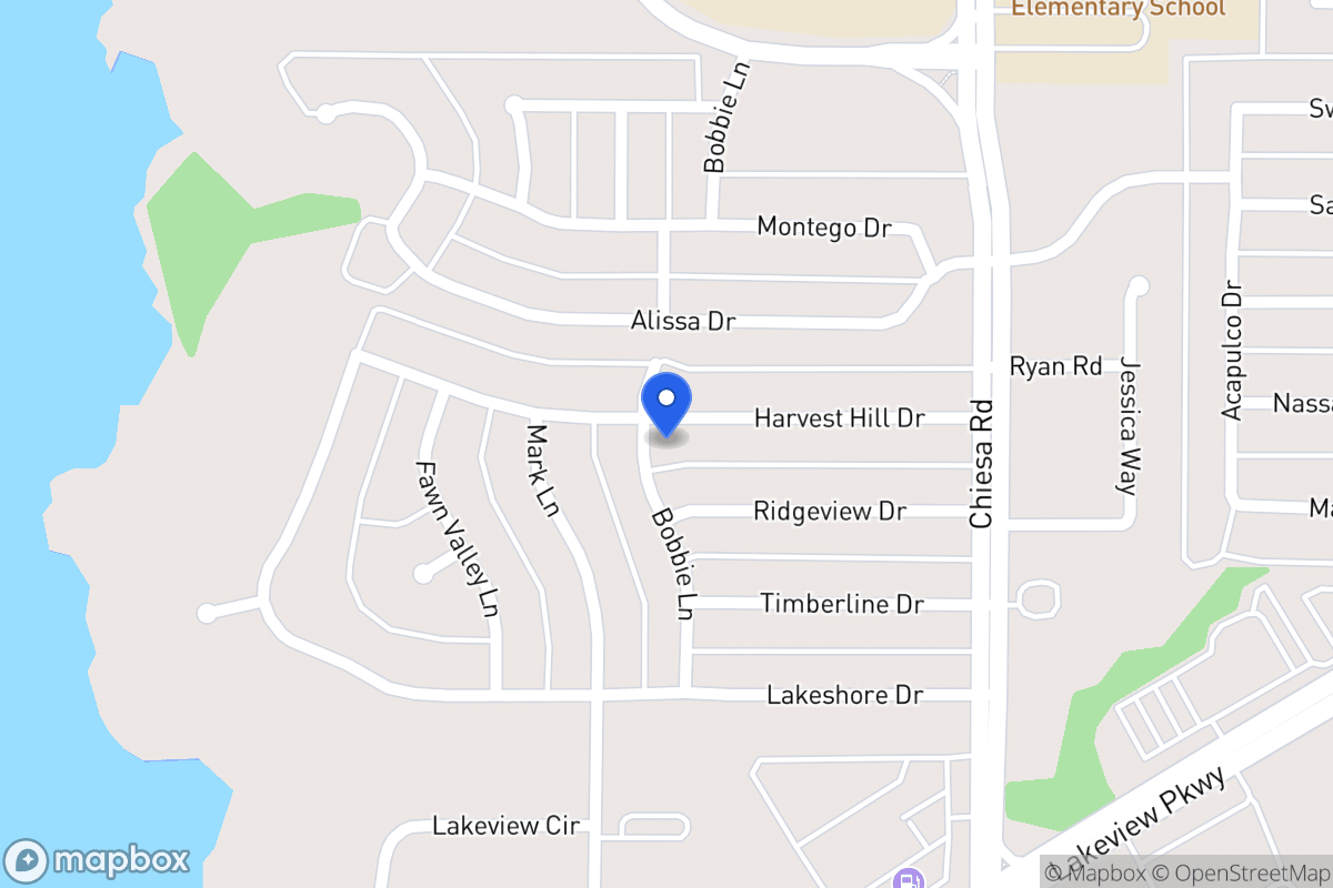 Map of 7102 Harvest Hill Dr
