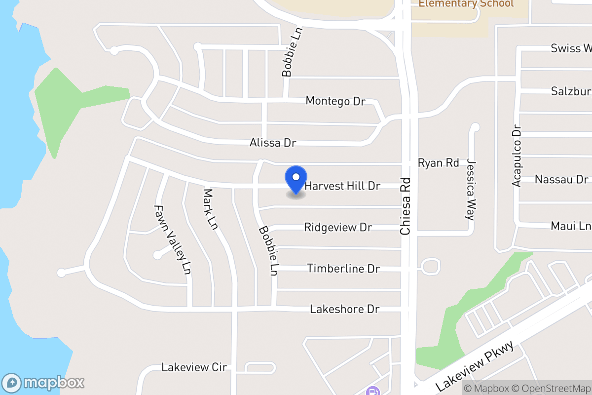 Map of 7114 Harvest Hill Dr