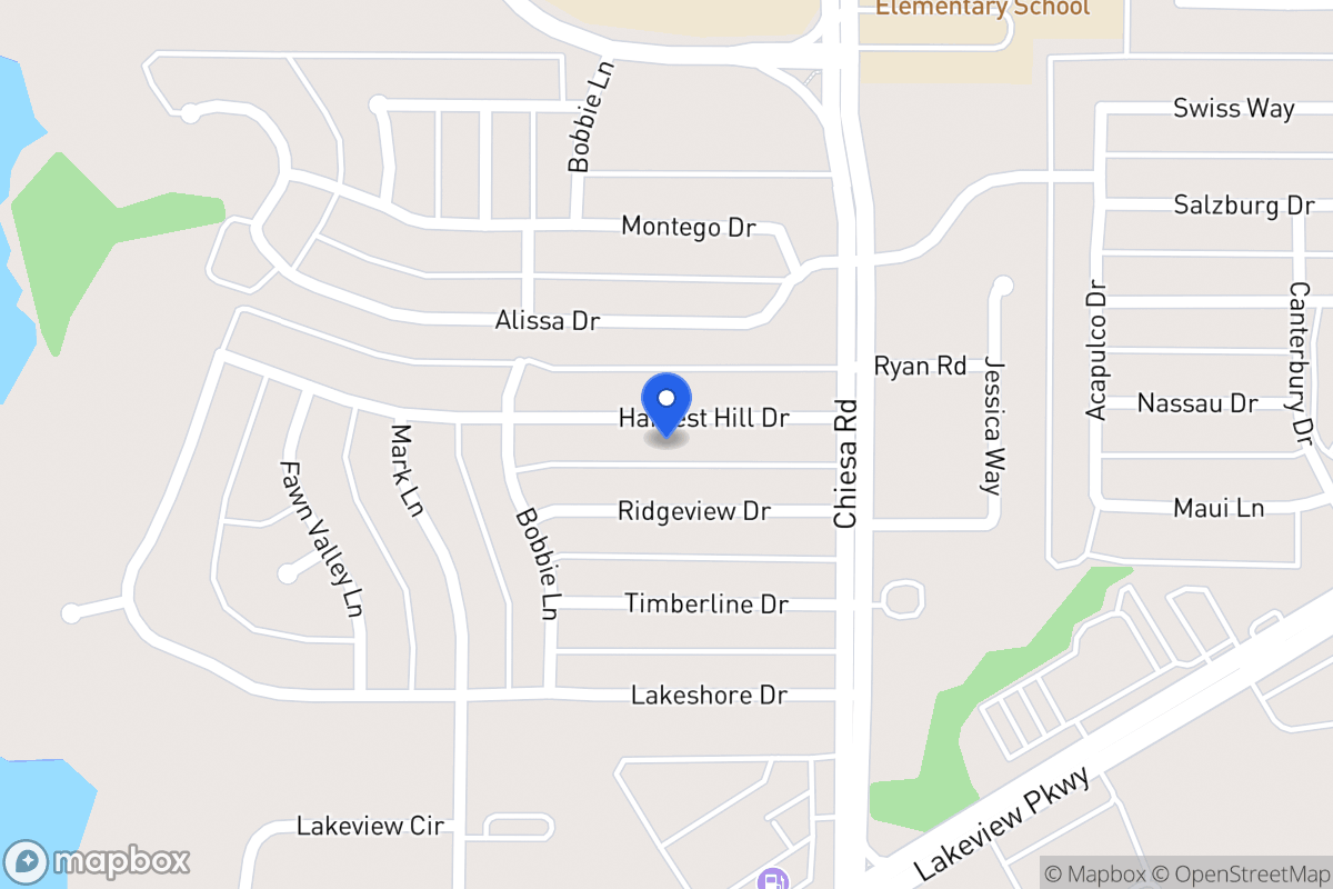 Map of 7206 Harvest Hill Dr