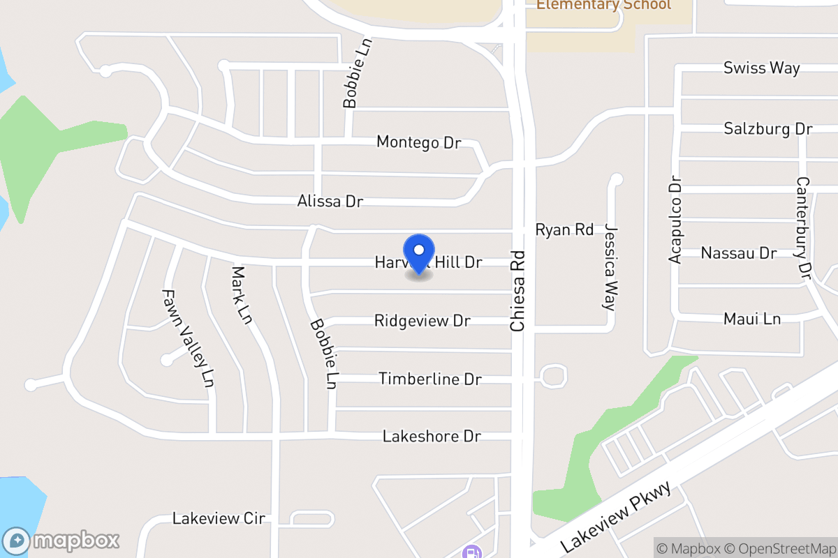 Map of 7210 Harvest Hill Dr