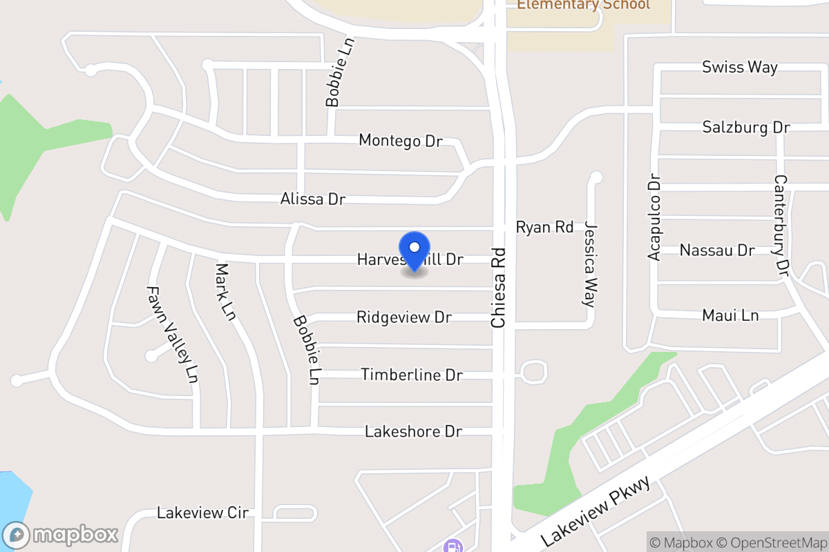 Map of 7214 Harvest Hill Dr
