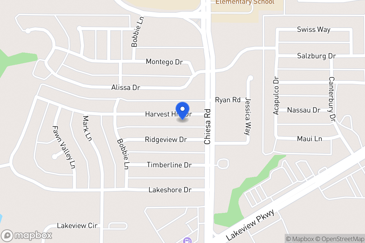 Map of 7302 Harvest Hill Dr