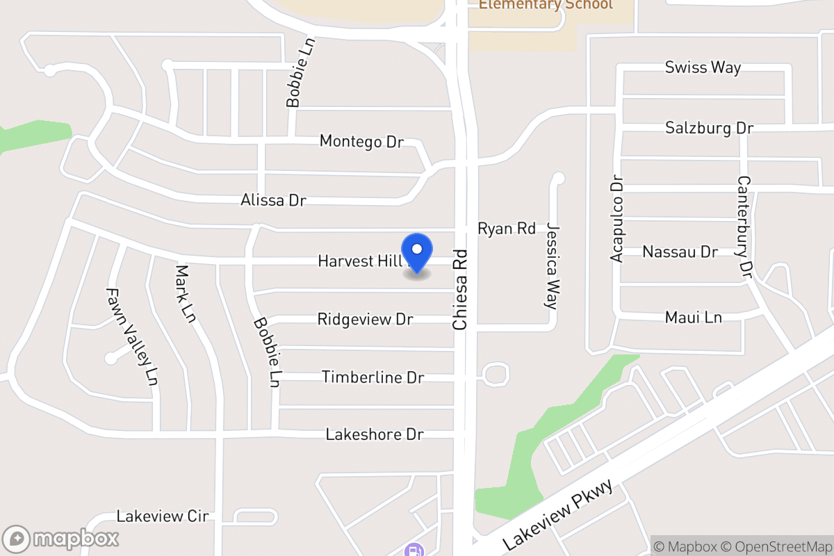 Map of 7306 Harvest Hill Dr