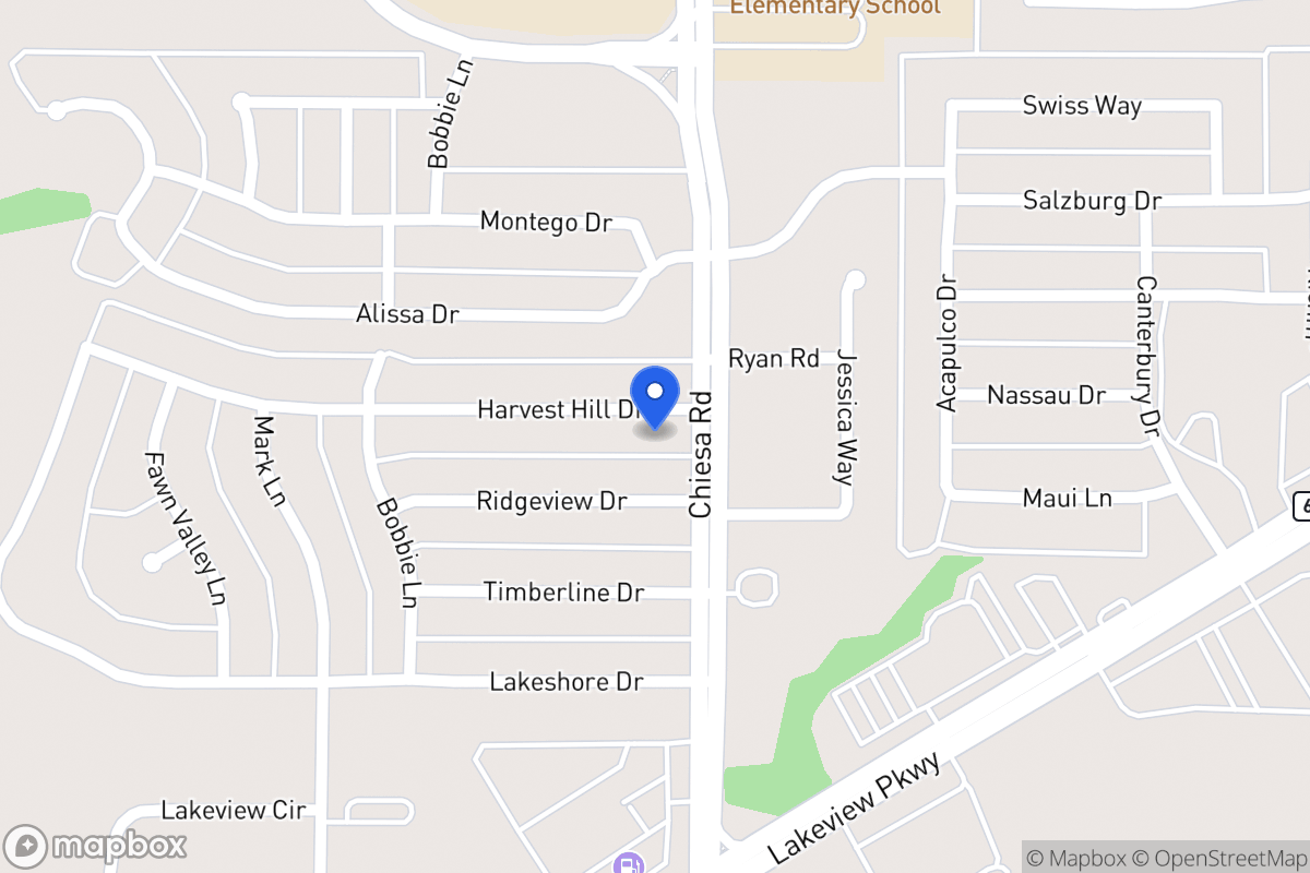 Map of 7310 Harvest Hill Dr