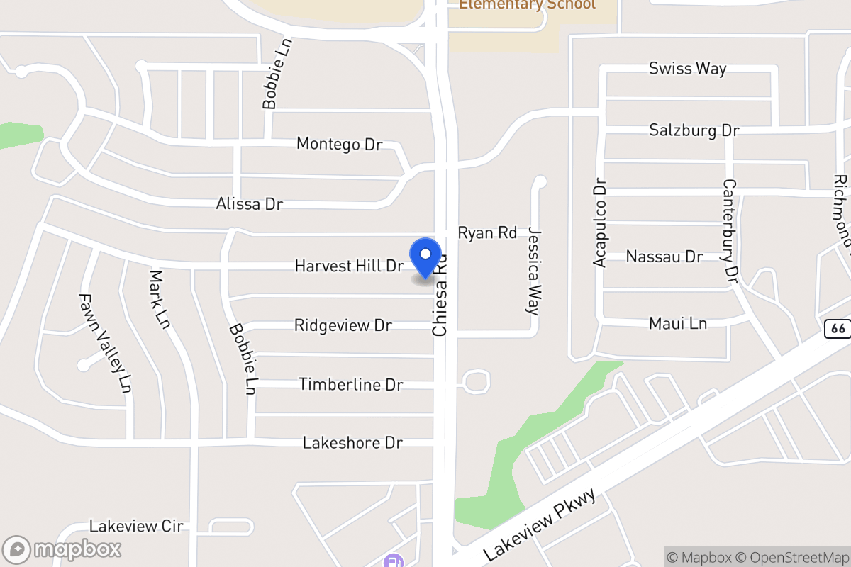 Map of 7314 Harvest Hill Dr