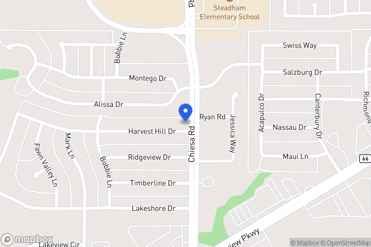 Map of 7313 Harvest Hill Dr