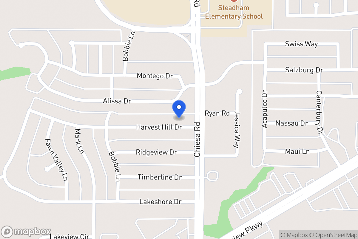 Map of 7305 Harvest Hill Dr